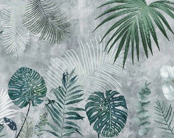 Papier peint Biophilic Jungle Monochrome, XXL, tendance