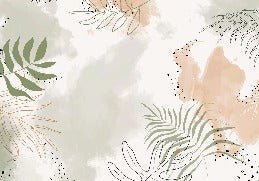 Papier peint panoramique aquarelle végétale