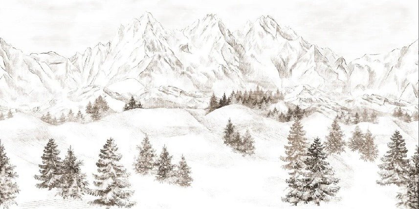 Papier peint montagne massif des Alpes