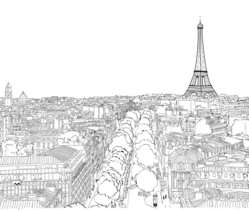 Papier peint panoramique Paris, XXL, tendance