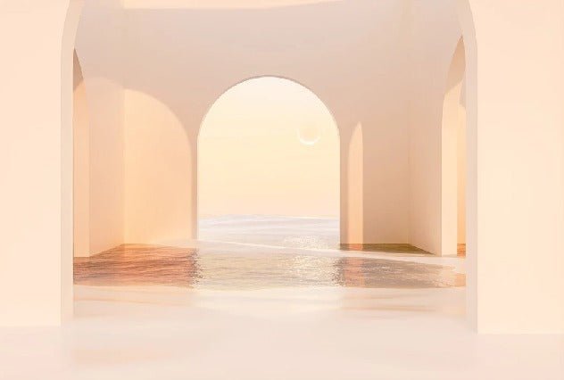 Panoramic sunset arch design wallpaper