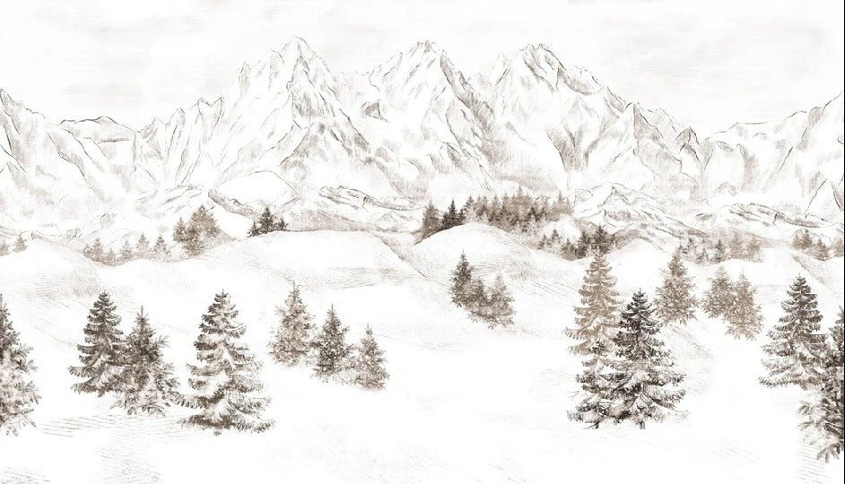 Papier peint montagne massif des Alpes