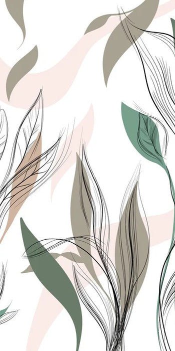 Papier peint panoramique fleur graphique
