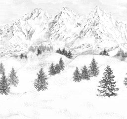 Papier peint montagne sommets de Chamonix