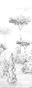 Papier peint panoramique forêt antique