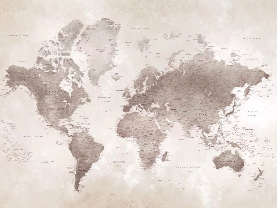 Papier peint carte du monde intemporel