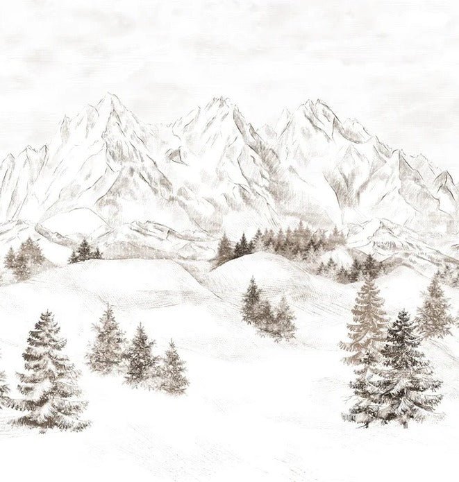 Papier peint montagne massif des Alpes