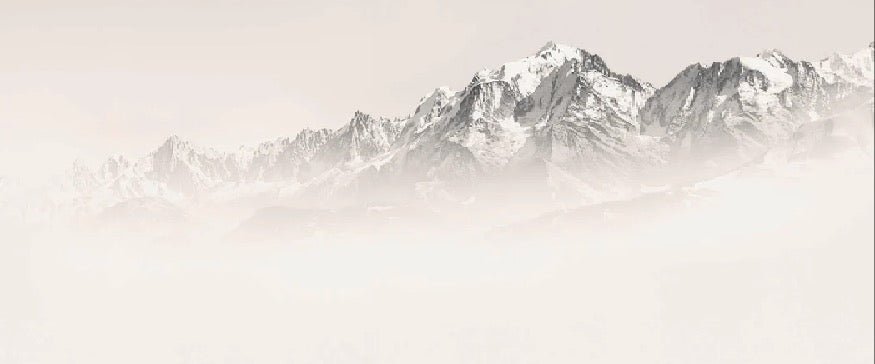 Mont Blanc in sepia mist wallpaper