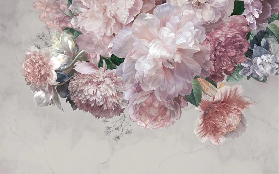 Papier peint panoramique pivoines, XXL, tendance