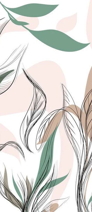 Graphic flower panoramic wallpaper