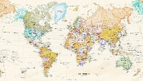 Papier peint original carte du monde