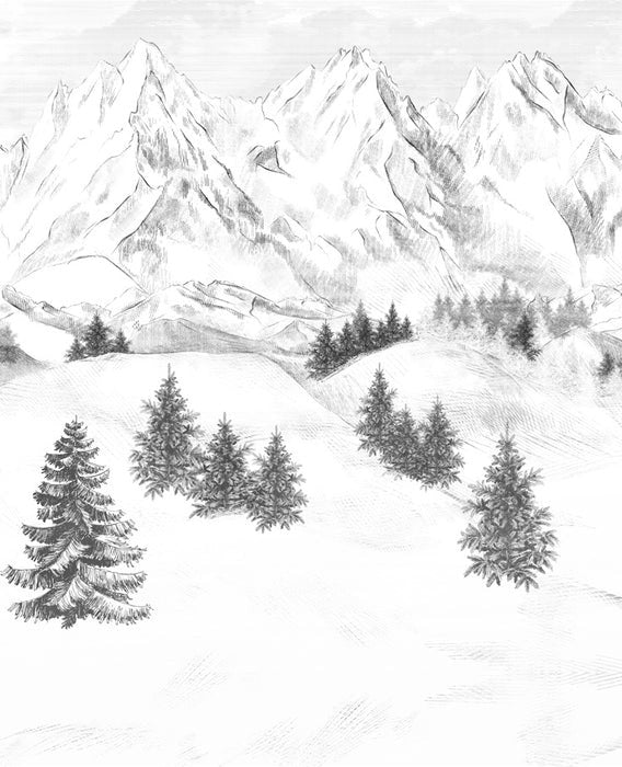 Papier peint montagne sommets de Chamonix