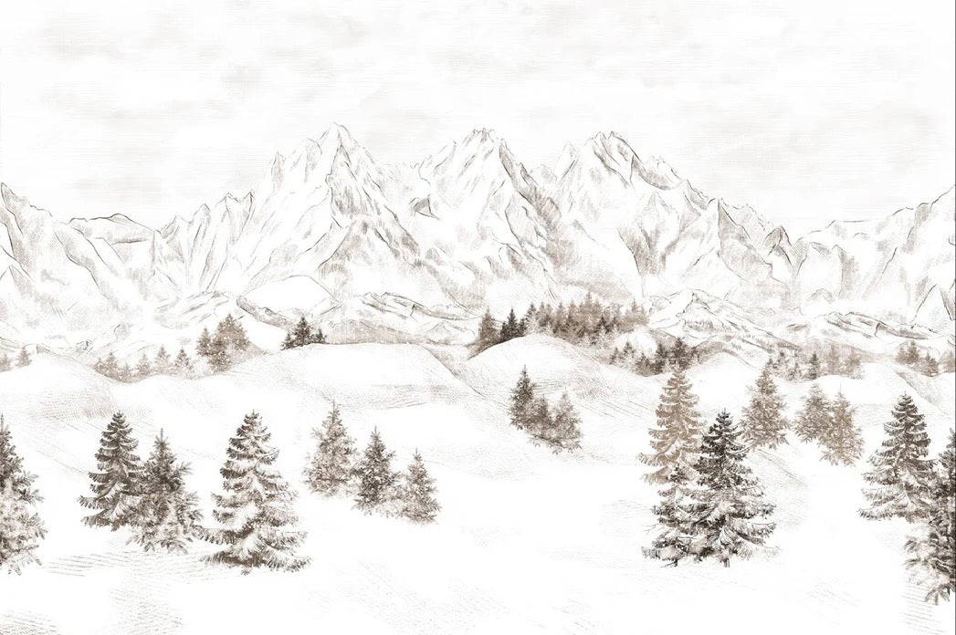 Papier peint montagne massif des Alpes