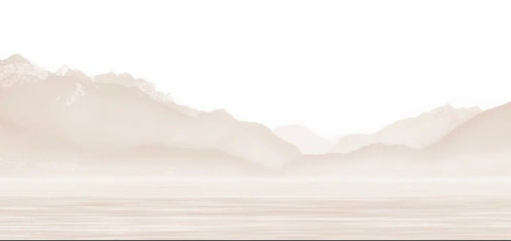 Papier peint Annecy et son lac paisible beige
