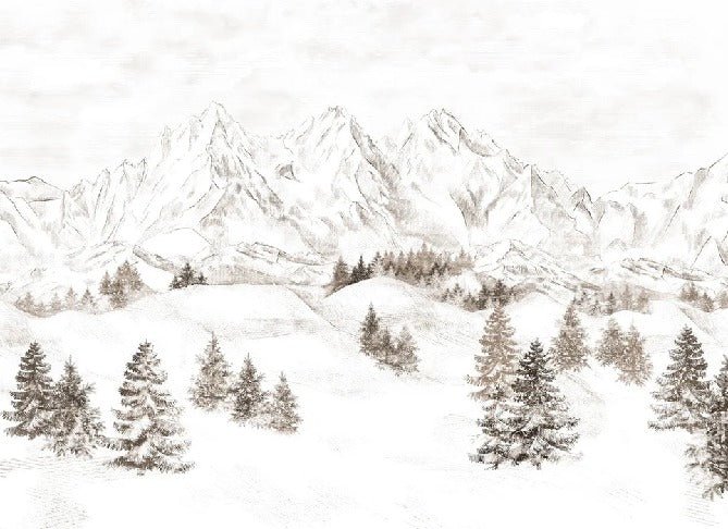 Papier peint montagne massif des Alpes