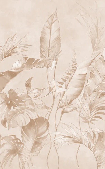 Papier peint élégante jungle poudrée