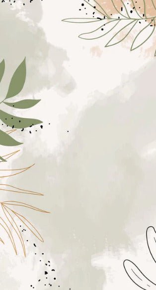 Papier peint panoramique aquarelle végétale, mural concept, tendance