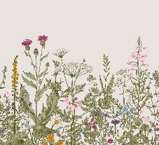 Papier peint bistrot botanique folk romantique, XXL, tendance