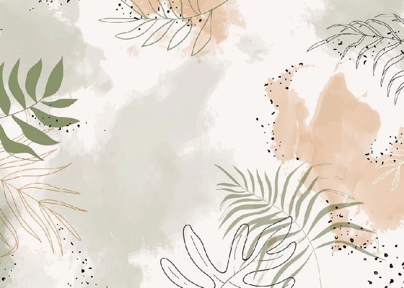 Papier peint panoramique aquarelle végétale