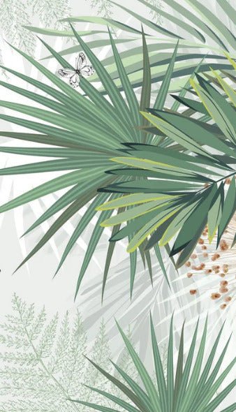 Papier peint panoramique nature green palm