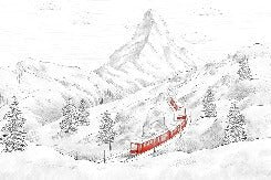 Papier peint panoramique Mont Cervin, XXL, tendance