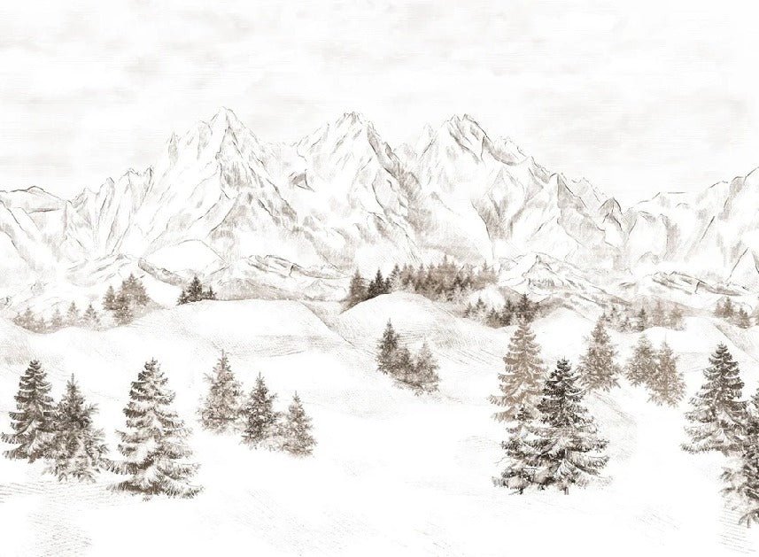 Papier peint montagne massif des Alpes