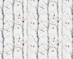 Papier peint peinture bouleau