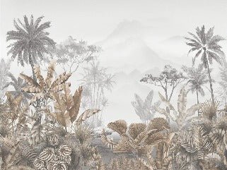 Papier peint tendance tropical sepia