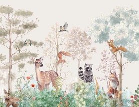 Papier peint chambre enfant nature magique beige, XXL, tendance