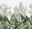Papier peint panoramique bananier vert, XXL, tendance