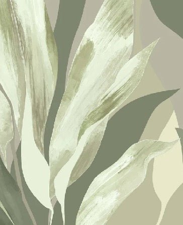 Papier peint étoffe vert