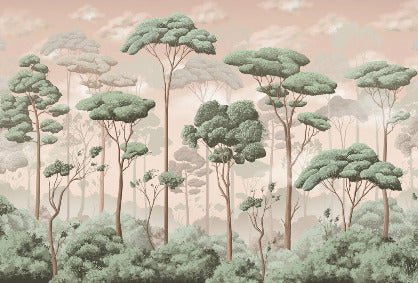 Papier peint panoramique pinède volupté jasmin, XXL, tendance