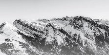 Papier peint montagne noir et blanc Grand Massif