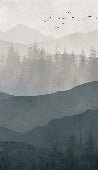 Papier peint panorama nature noir et blanc, XXL, tendance
