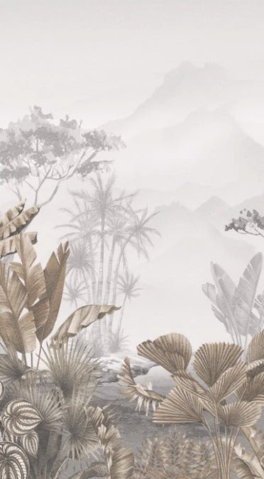 Papier peint tendance tropical sepia, XXL, tendance