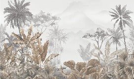 Papier peint tendance tropical sepia, XXL, tendance