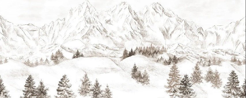 Papier peint montagne massif des Alpes