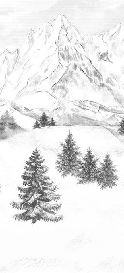 Papier peint montagne sommets de Chamonix