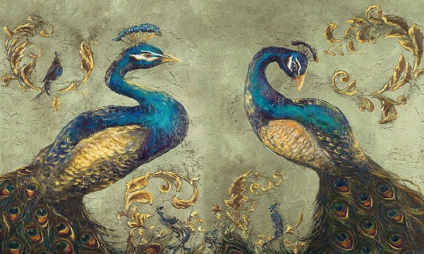 Papier peint Vintage Paon, XXL, tendance