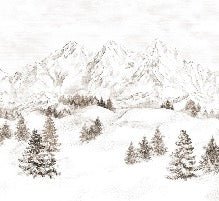 Papier peint montagne massif des Alpes