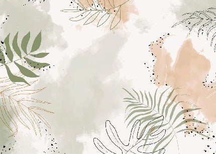 Papier peint panoramique aquarelle végétale