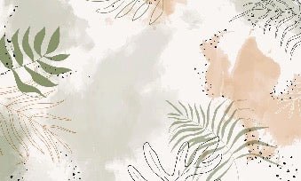 Papier peint panoramique aquarelle végétale