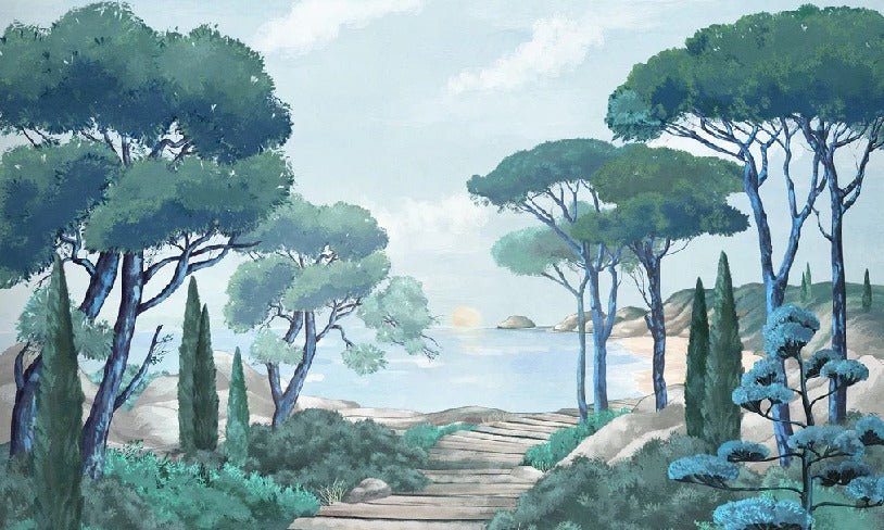 Papier peint balade dans les calanques, XXL, tendance