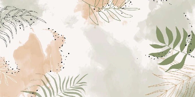 Papier peint panoramique aquarelle végétale