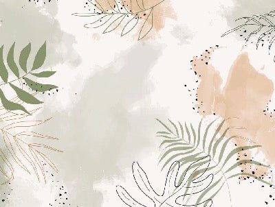 Papier peint panoramique aquarelle végétale, XXL, tendance