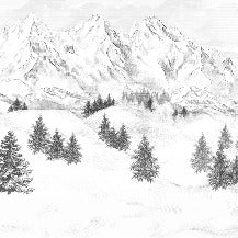 Papier peint montagne sommets de Chamonix