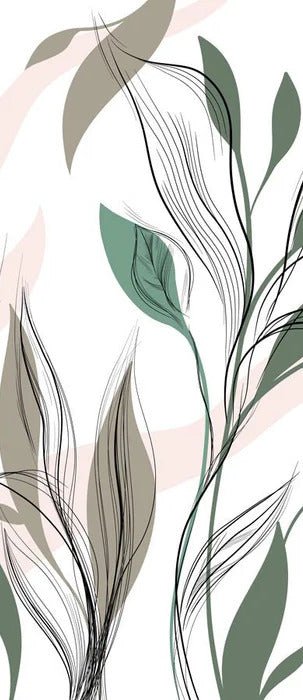 Papier peint panoramique fleur graphique, XXL, tendance