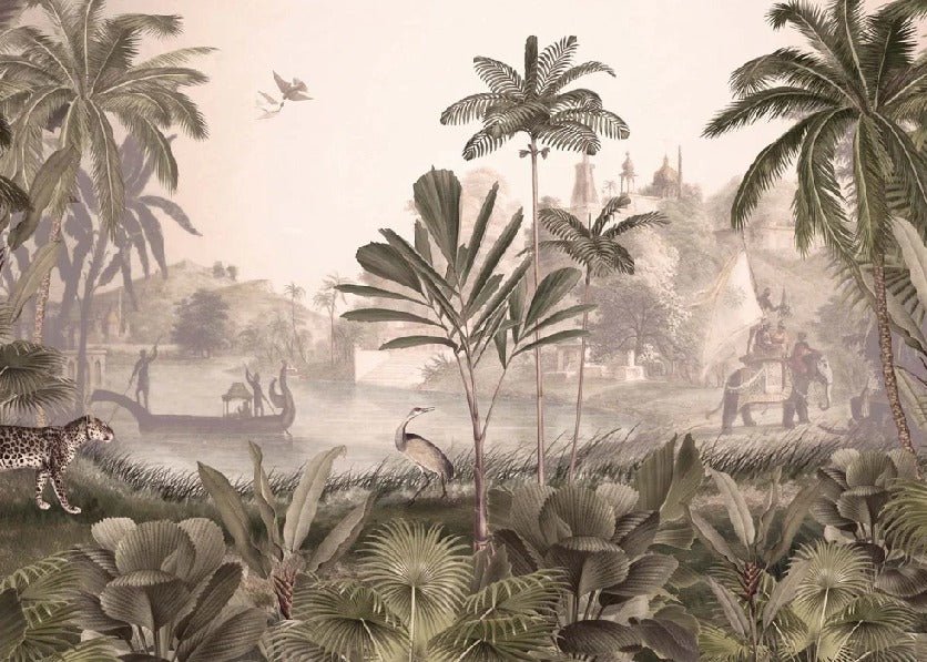 Papier peint jungle haven léopard