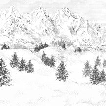 Papier peint montagne sommets de Chamonix, XXL, tendance