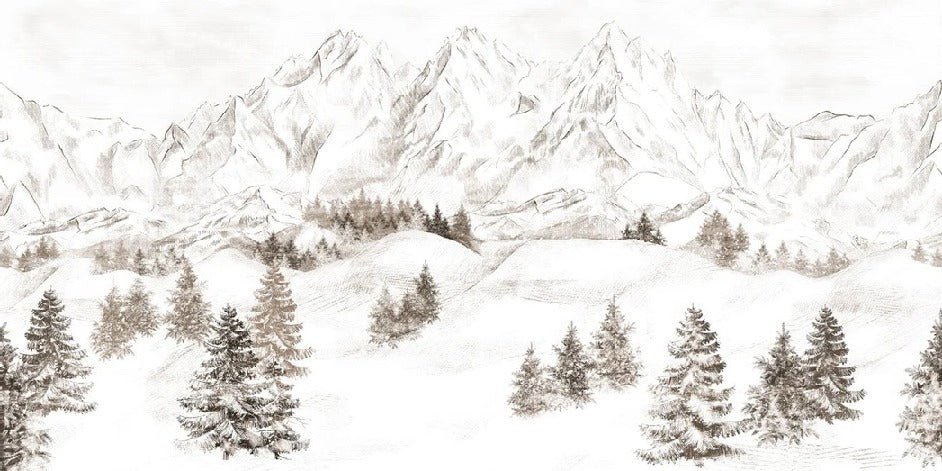 Papier peint montagne massif des Alpes